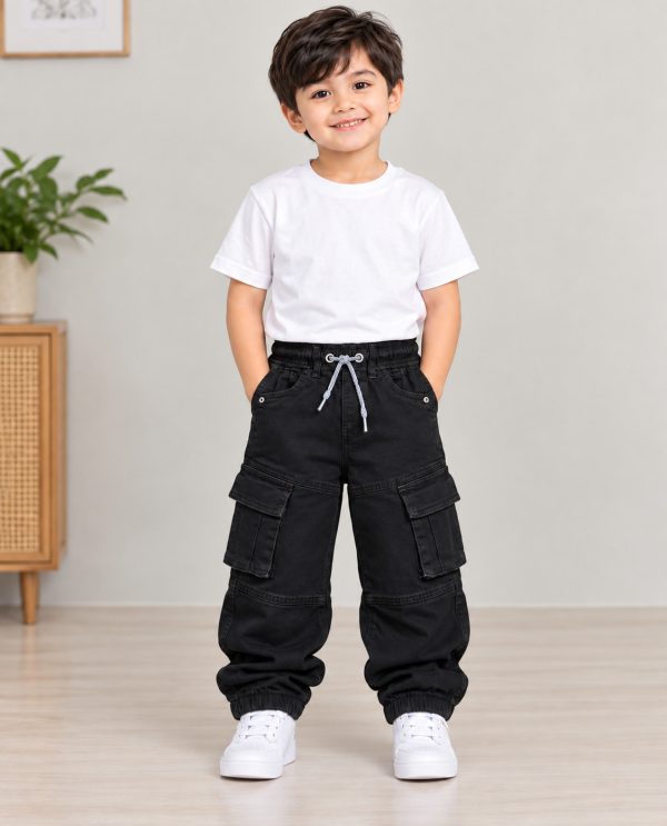 Boys Denim Baggy Joggers Pant