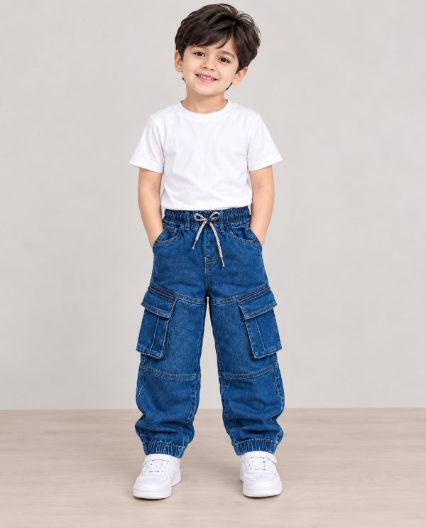 Boys Denim Baggy Joggers Pant